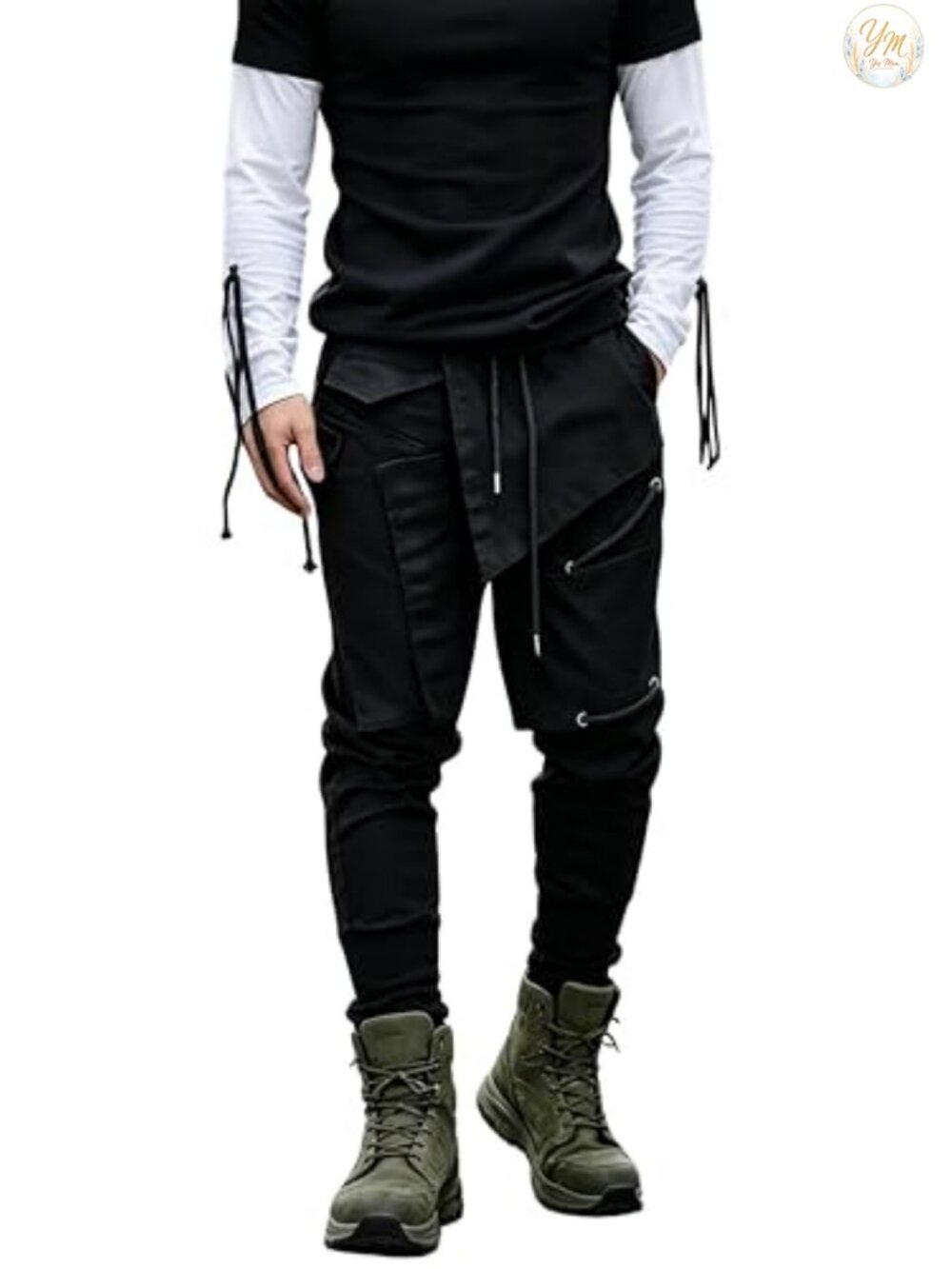 Men's Cargo Jogger Pants Techwear Streetwear Ankle Harem Pocket